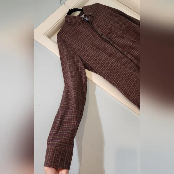 Men's Ben Sherman Navy Blazer Plaid Long Sleeve Button Down Shirt, Size L - Picture 9 of 15